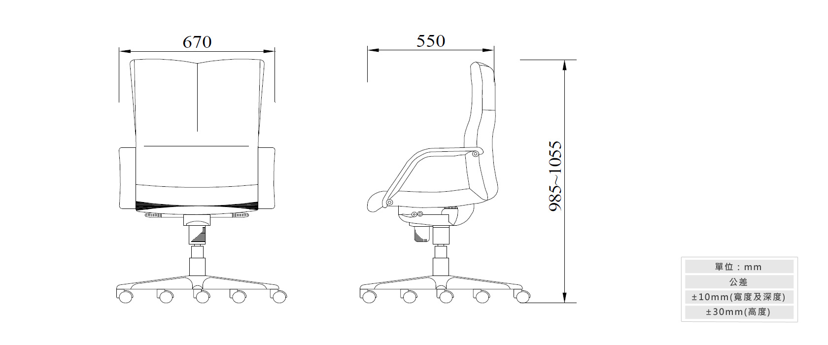 2-5辦公椅材質說明